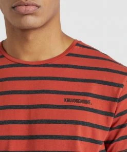 Khujo SAER - T-shirt Con Stampa - Orange, Uomo -Offerte khujo Negozio 98cc597303744b3e98c315d413472215