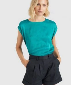 Khujo Camicetta - Blaugrün, Donna