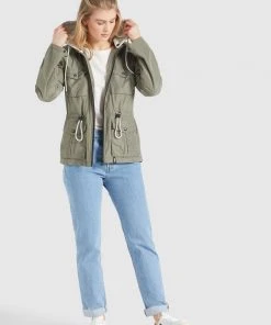 Khujo FAMKE - Giacca Da Mezza Stagione - Hellkhaki, Donna -Offerte khujo Negozio 9cf4beb2e2d64e79a7298a4a07587786