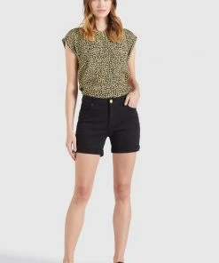 Khujo RIVEN - Shorts Di Jeans - Schwarz, Donna -Offerte khujo Negozio 9e1b9a7812234e5eb269be0f63a31e3d
