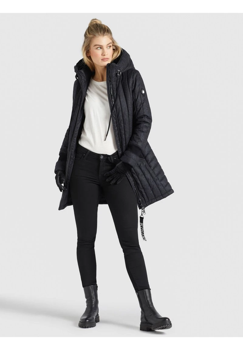 Khujo JERRY PRIME5 SALTNPEPPER - Cappotto Invernale - Schwarz-weiß Aop, Donna 3 Khujo JERRY PRIME5 SALTNPEPPER - Cappotto Invernale - Schwarz-weiß Aop, Donna