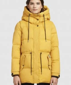 Khujo LEVIANI - Cappotto Invernale - Gelb, Donna