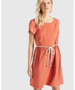 Khujo ASBA - Vestito Estivo - Terrakotta, Donna