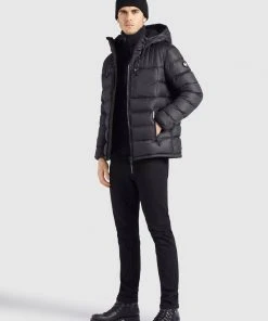 Khujo WANG - Giacca Invernale - Schwarz, Uomo