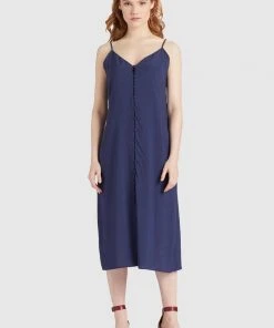 Khujo VALERIYA - Vestito Estivo - Dark Blue, Donna
