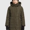 Khujo DELINAS2 - Cappotto Invernale - Dunkeloliv, Donna -Offerte khujo Negozio b4308a9f7df94fd1ad9e367db1a9094e