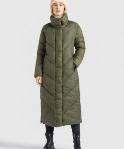 Khujo SYLVIA - Cappotto Invernale - Khaki, Donna -Offerte khujo Negozio b70244f07ec8447e9c4cdecd9cf9af50