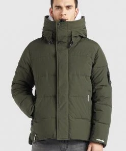 Khujo BARAT - Giacca Invernale - Dunkelgrün, Uomo