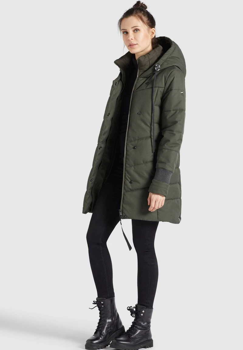 Khujo ELVA STRUCTURED - Cappotto Invernale - Dunkeloliv, Donna 7 Khujo ELVA STRUCTURED - Cappotto Invernale - Dunkeloliv, Donna - immagine 5