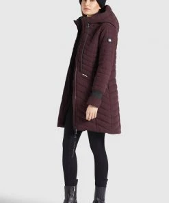 Khujo TOOTS PEACHED - Cappotto Invernale - Weinrot, Donna -Offerte khujo Negozio c0be2afc72ee41ccb6be97111b78a77e