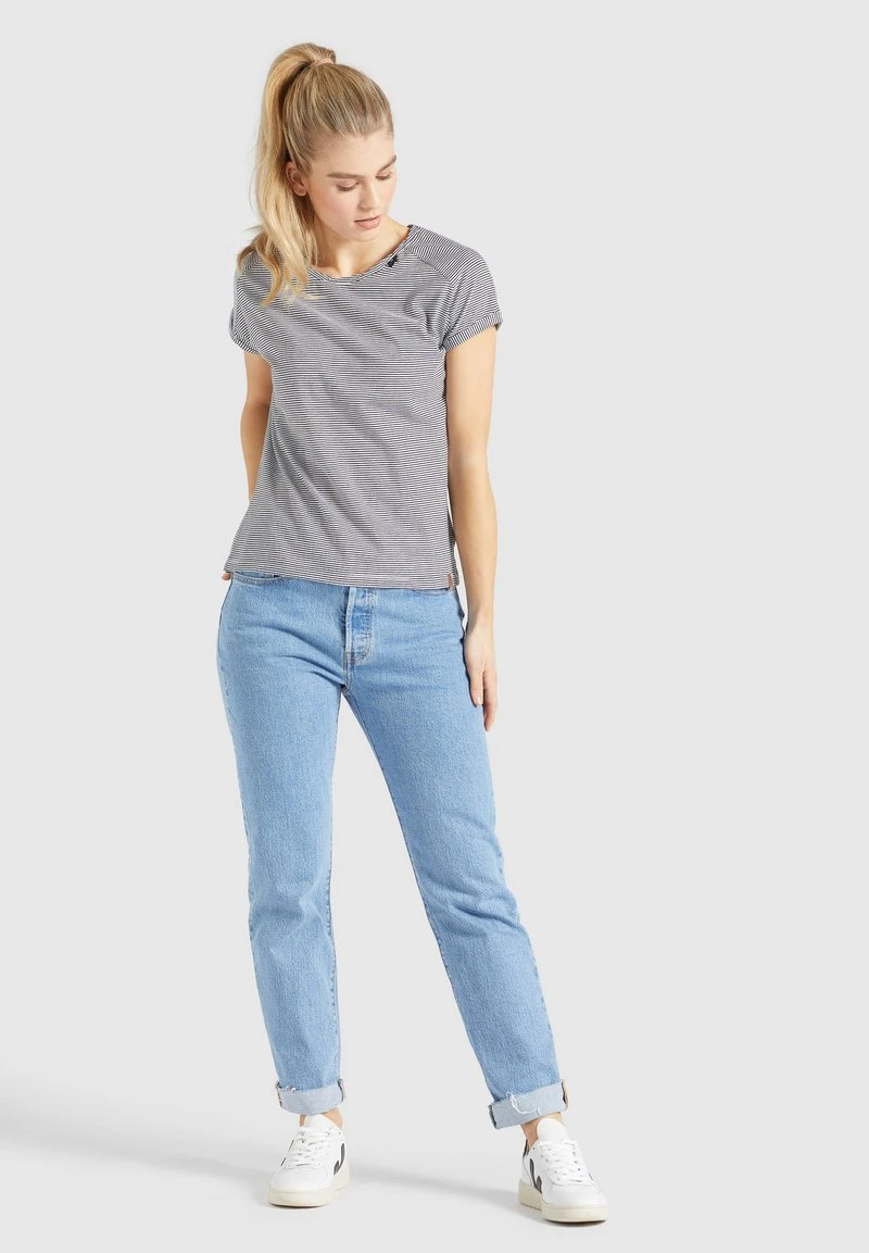 Khujo BABSI - T-shirt Con Stampa - Schwarz Weiß Gestreift, Donna 9 Khujo BABSI - T-shirt Con Stampa - Schwarz Weiß Gestreift, Donna - immagine 7