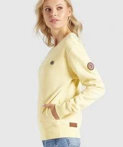 Khujo LISEL - Felpa - Hellgelb, Donna -Offerte khujo Negozio c1f8d2163c974574ba6ffb366e3877c0