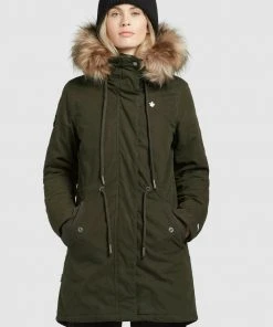 Khujo CODISH - Cappotto Invernale - Dunkelgrün, Donna