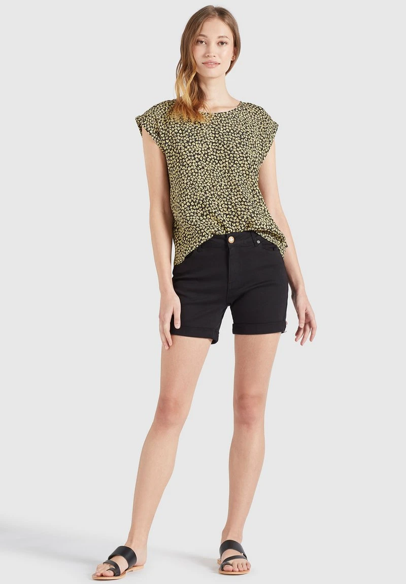 Khujo LOMBA - Camicetta - Schwarz-gelb Geblümt, Donna 9 Khujo LOMBA - Camicetta - Schwarz-gelb Geblümt, Donna - immagine 7