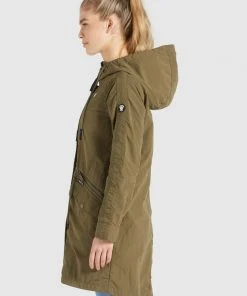 Khujo NEPHELE - Parka - Khaki, Donna -Offerte khujo Negozio c6727ee6e81c4886963fc7690e556e89