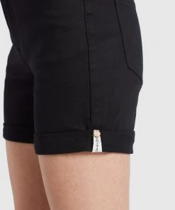 Khujo RIVEN - Shorts Di Jeans - Schwarz, Donna -Offerte khujo Negozio c7187016ba184f38bbcd8b211f58afc5