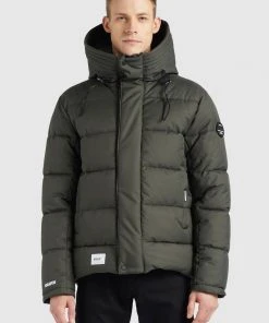 Khujo SAVOR - Giacca Invernale - Dunkeloliv, Uomo