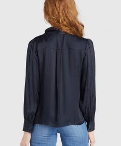 Khujo ASNAT - Camicetta - Dark Blue, Donna -Offerte khujo Negozio c91a01137cf34ecda89031e4456fc539