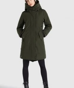 Khujo CHARLYN2 - Cappotto Invernale - Dunkeloliv Polyester, Donna