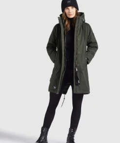 Khujo MANTEL XENIA - Cappotto Invernale - Dunkelgrün, Donna