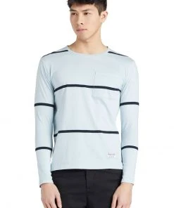 Khujo LUCIAN - Maglietta A Manica Lunga - Light Blue, Uomo