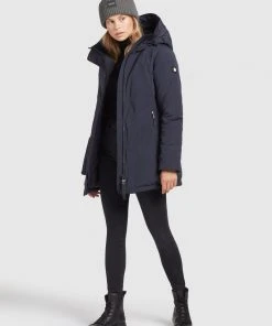 Khujo KANDA - Cappotto Invernale - Dark Blue, Donna -Offerte khujo Negozio cecda203005848e18462542180ef38a1