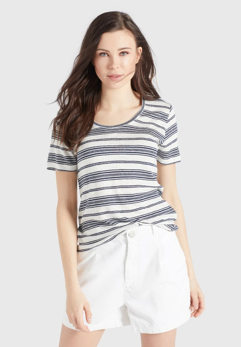 Khujo PERGOLA - T-shirt Basic - Naturweiß-dunkelblau Gestreift, Donna 3 Khujo PERGOLA - T-shirt Basic - Naturweiß-dunkelblau Gestreift, Donna