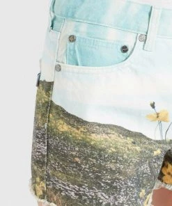 Khujo ANOUK - Shorts Di Jeans - Blau Weiß Gemustert, Donna -Offerte khujo Negozio d4608b44d9034953a0b72369bcce28fc