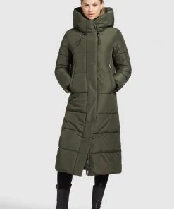 Khujo SOULANI - Cappotto Invernale - Dunkeloliv, Donna