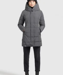 Khujo SILLA - Giacca Invernale - Grau, Donna -Offerte khujo Negozio d75f9b57e87e402bb2f8a0a5d46881d5