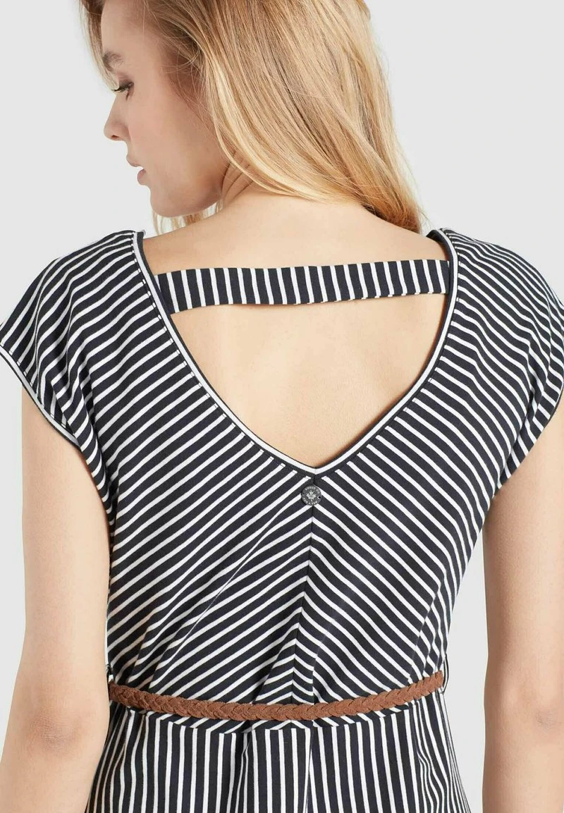 Khujo LEIFA - Vestito Estivo - Dunkelblau-weiß Gestreift, Donna 7 Khujo LEIFA - Vestito Estivo - Dunkelblau-weiß Gestreift, Donna - immagine 5