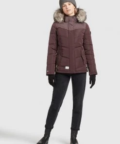 Khujo WINSEN - Giacca Invernale - Weinrot, Donna
