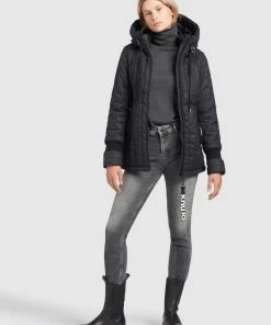 Khujo JACKE - Giacca Invernale - Schwarz-weiß Aop, Donna -Offerte khujo Negozio db504c3816974fff9681350f45d8f9c9