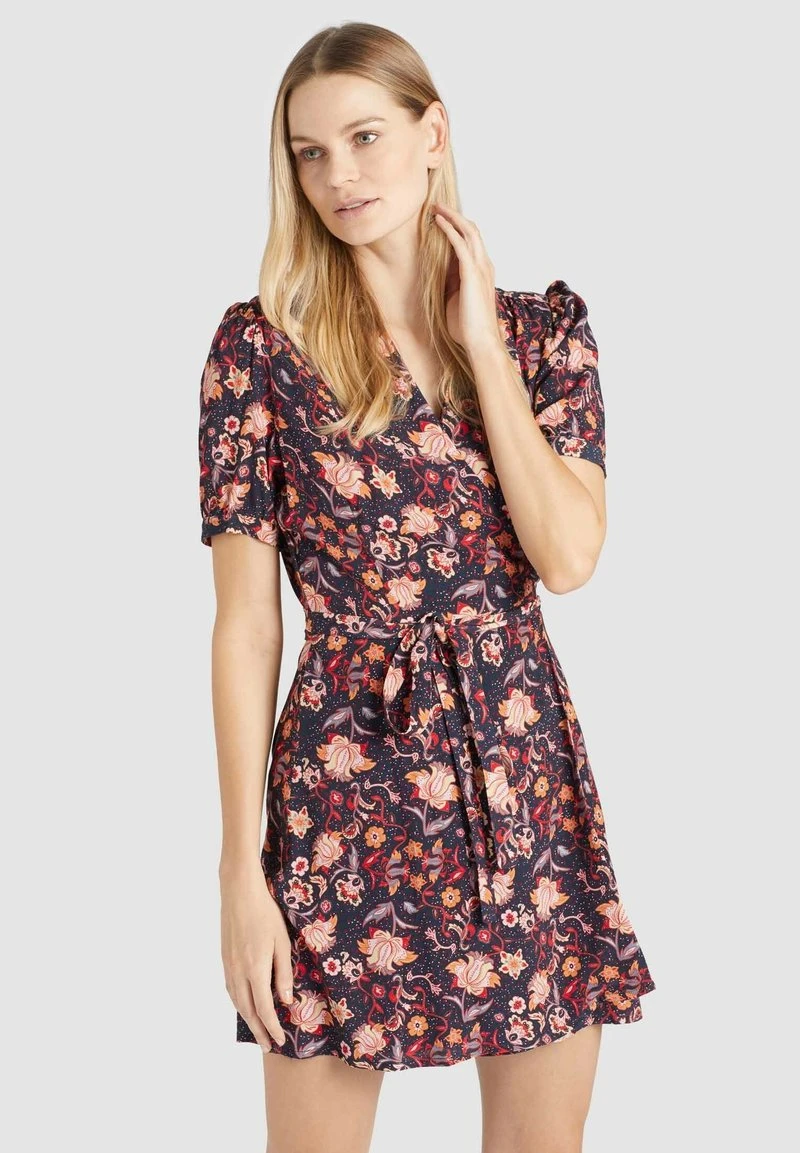 Khujo FROMMET - Vestito Estivo - Orange-rot Gemustert, Donna 3 Khujo FROMMET - Vestito Estivo - Orange-rot Gemustert, Donna