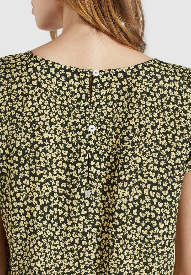 Khujo LOMBA - Camicetta - Schwarz-gelb Geblümt, Donna 7 Khujo LOMBA - Camicetta - Schwarz-gelb Geblümt, Donna - immagine 5