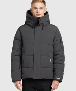 Khujo BARAT - Giacca Invernale - Dunkelgrau, Uomo