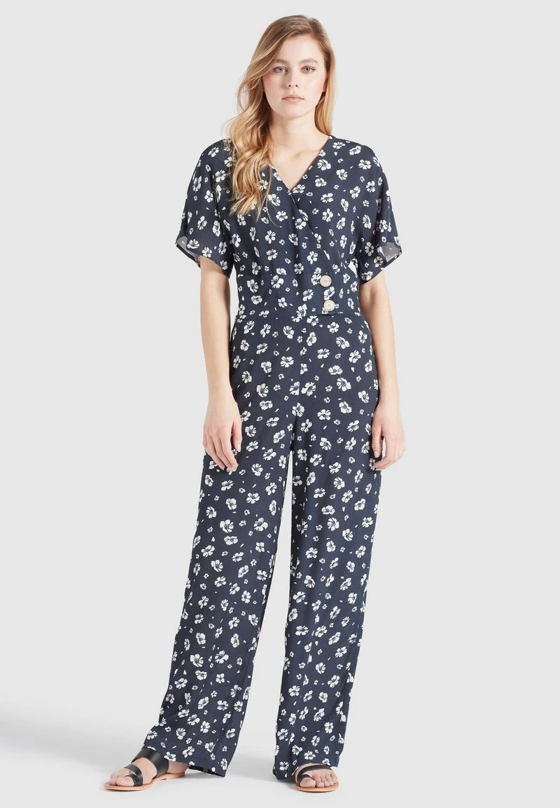 Khujo BORGIA - Tuta Jumpsuit - Blau-weiß Geblümt, Donna 3 Khujo BORGIA - Tuta Jumpsuit - Blau-weiß Geblümt, Donna