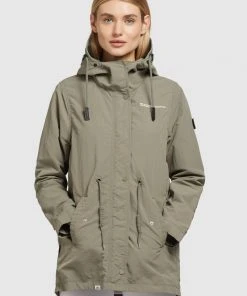 Khujo CAIMA - Parka - Graugrün, Donna
