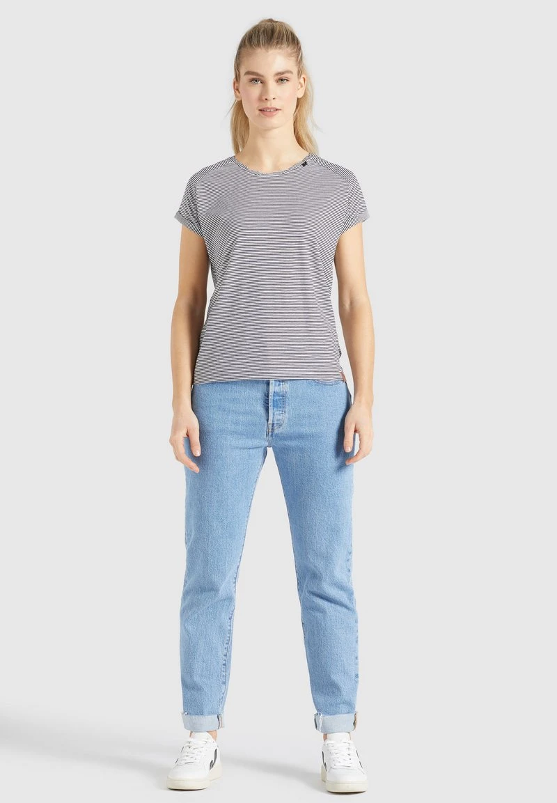 Khujo BABSI - T-shirt Con Stampa - Schwarz Weiß Gestreift, Donna 4 Khujo BABSI - T-shirt Con Stampa - Schwarz Weiß Gestreift, Donna - immagine 2