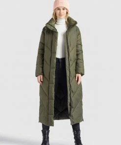 Khujo SYLVIA - Cappotto Invernale - Khaki, Donna -Offerte khujo Negozio ebf19d05a72e49169311b2311341e9ca