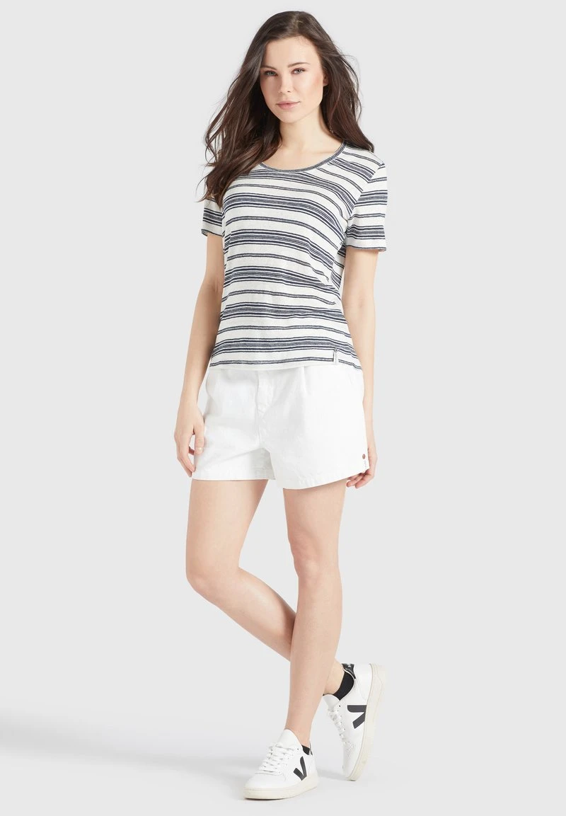 Khujo PERGOLA - T-shirt Basic - Naturweiß-dunkelblau Gestreift, Donna 7 Khujo PERGOLA - T-shirt Basic - Naturweiß-dunkelblau Gestreift, Donna - immagine 5