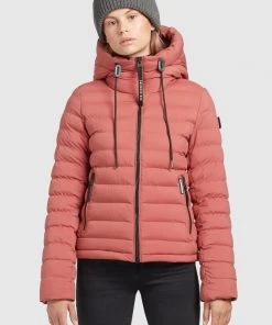 Khujo LOVINA MATT - Giacca Da Mezza Stagione - Blassrot, Donna