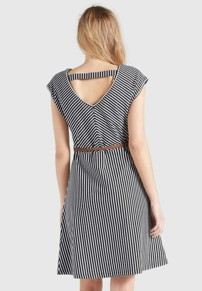 Khujo LEIFA - Vestito Estivo - Dunkelblau-weiß Gestreift, Donna 5 Khujo LEIFA - Vestito Estivo - Dunkelblau-weiß Gestreift, Donna - immagine 3