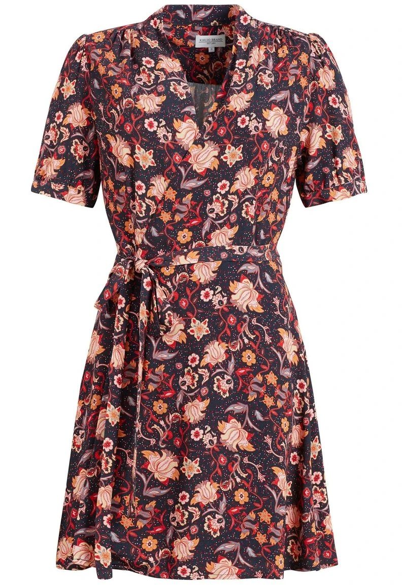 Khujo FROMMET - Vestito Estivo - Orange-rot Gemustert, Donna 10 Khujo FROMMET - Vestito Estivo - Orange-rot Gemustert, Donna - immagine 8