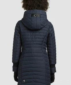 Khujo MANTEL TOOTS STRUCTURED - Cappotto Invernale - Dunkelblau, Donna -Offerte khujo Negozio f2d2dfa8548a4fedb39fe6aad71370d0