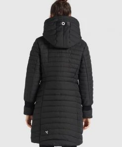 Khujo MANTEL TOOTS STRUCTURED - Cappotto Invernale - Schwarz, Donna -Offerte khujo Negozio f44c38ddb0184ecc90780e993bb36f97