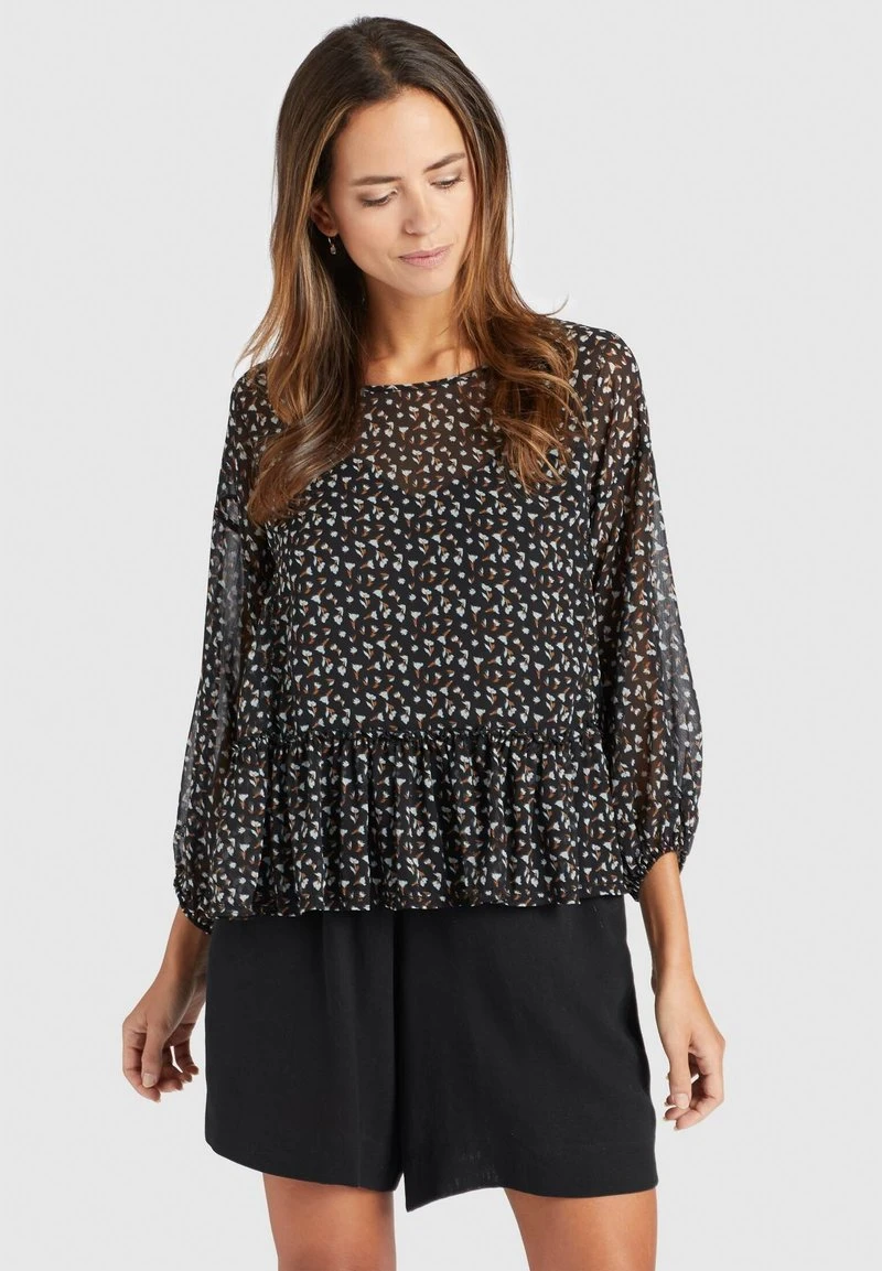 Khujo KLEMENTINA - Camicetta - Black/blue, Donna 3 Khujo KLEMENTINA - Camicetta - Black/blue, Donna