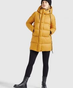Khujo NIDALEE - Cappotto Invernale - Gelb, Donna