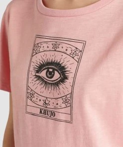 Khujo HELA - T-shirt Con Stampa - Rosa, Donna -Offerte khujo Negozio f8aef80002664b8a8fbb62248a5d3edc