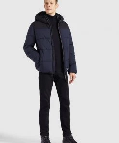 Khujo UDAY - Giacca Invernale - Dunkelblau, Uomo -Offerte khujo Negozio fb1ea5fc745b4321adf707634e4ac253